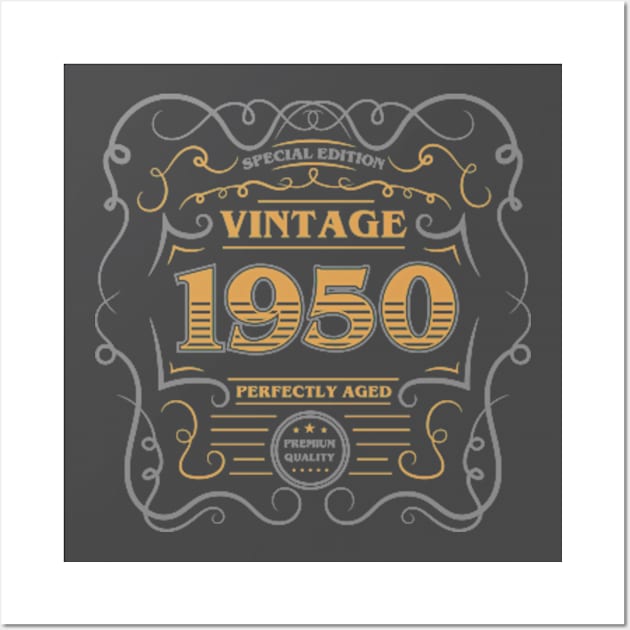 1950 Vintage 70th Birthday Wall Art by deadright